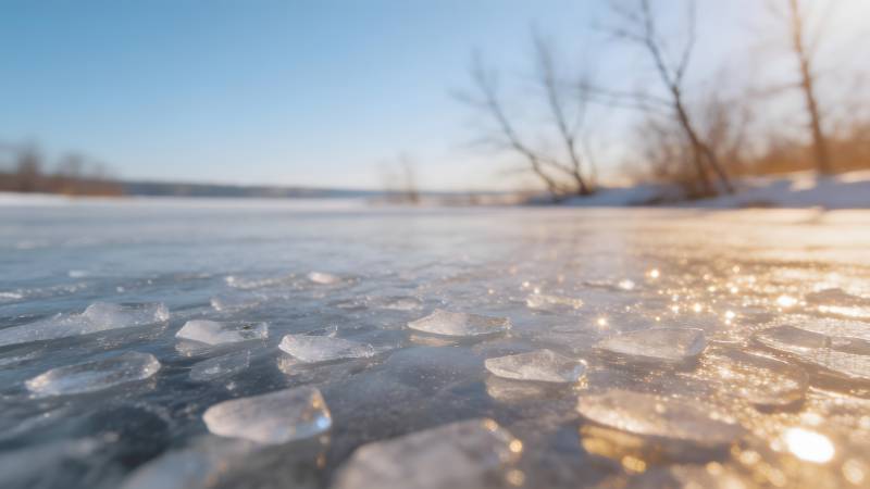 冰面晶莹闪烁图片