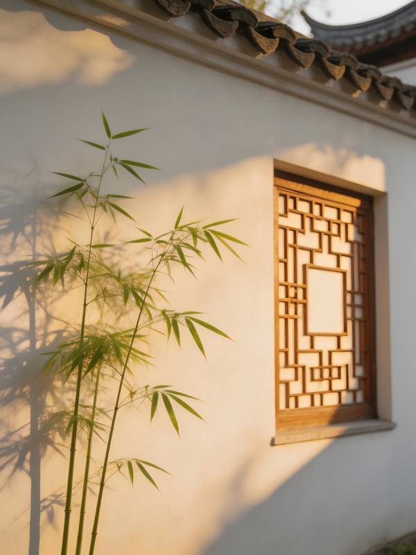 竹影窗棂图片