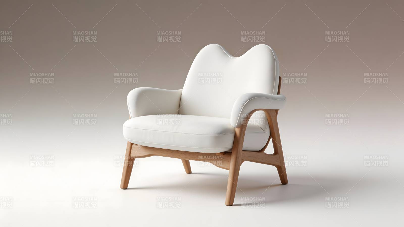 现代简约白色扶手椅图片