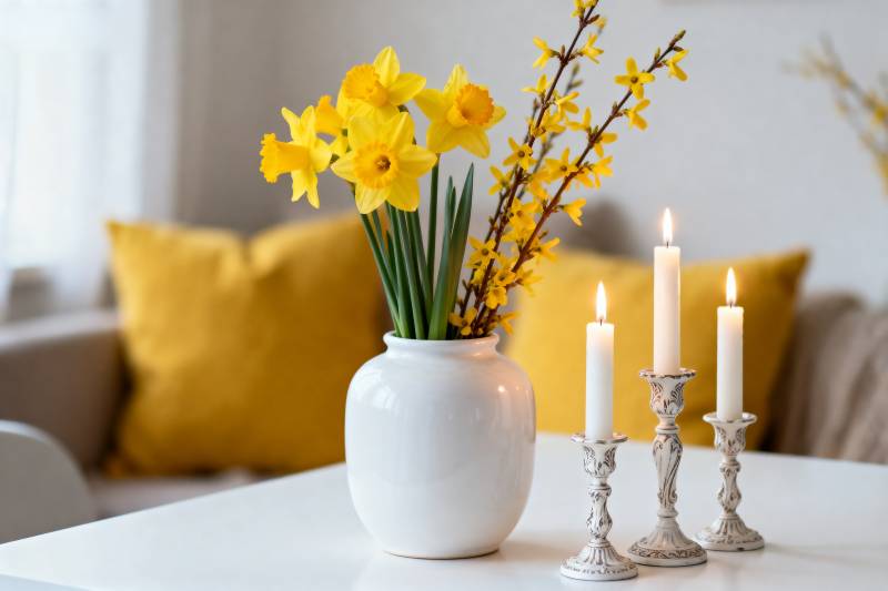 春日花烛静谧景图片