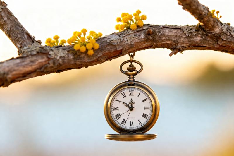 时光静挂枝头图片