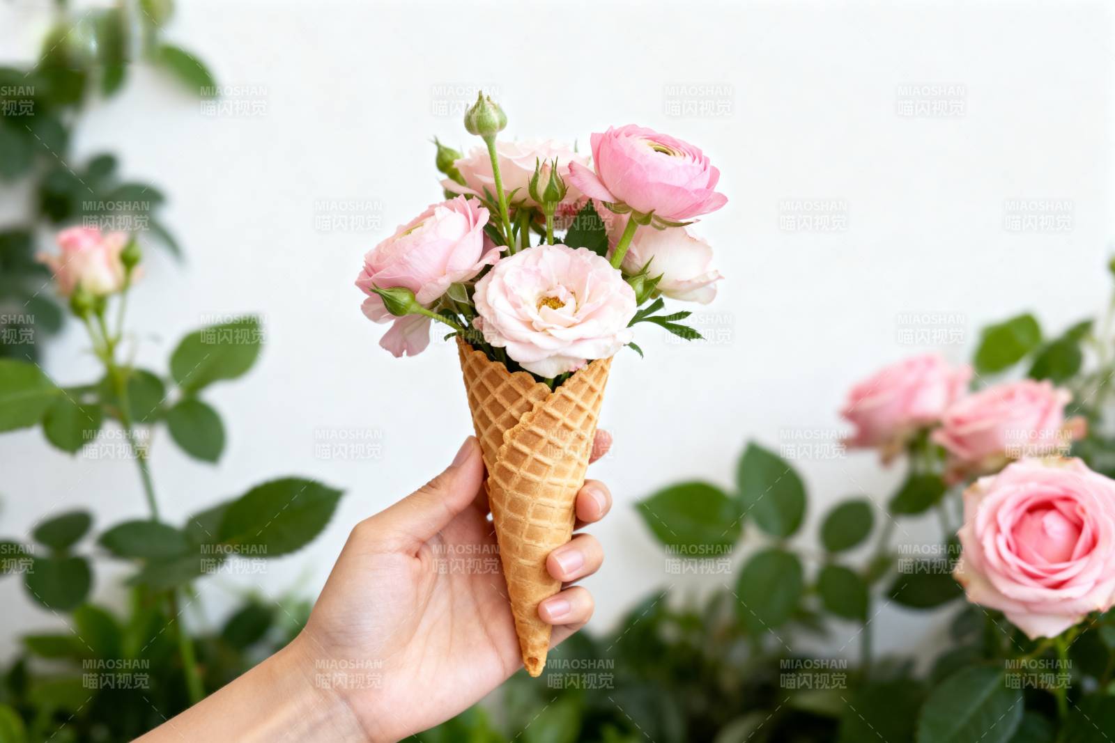 花束冰淇淋图片