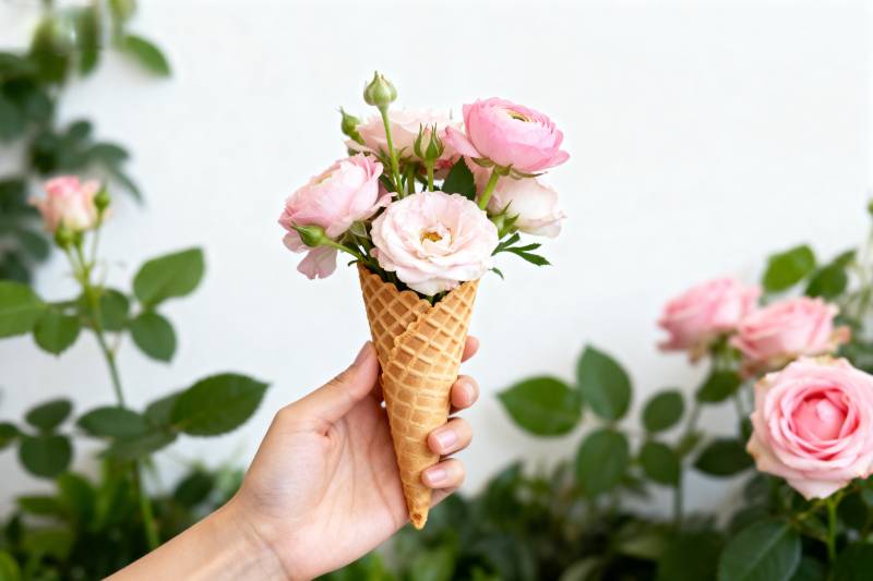 花束冰淇淋图片