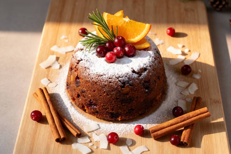 节日果香蛋糕图片