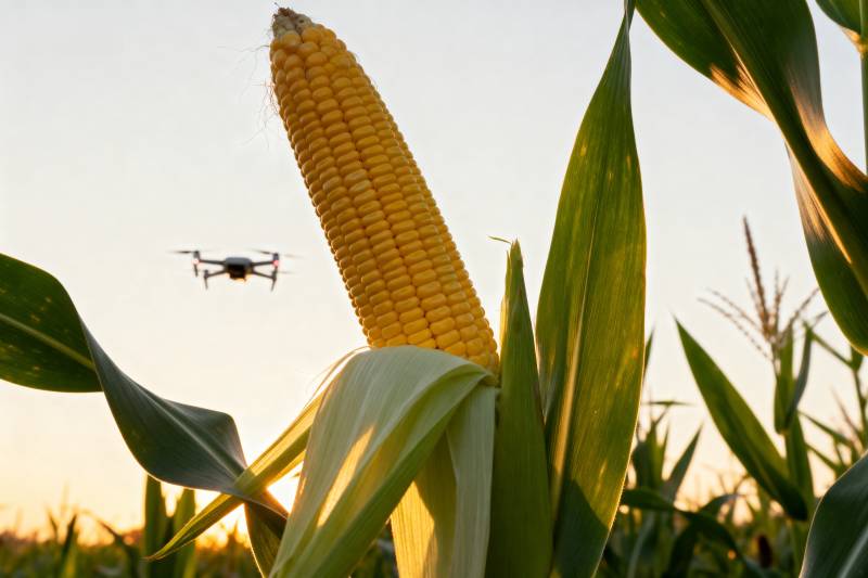 无人机巡田玉米图片