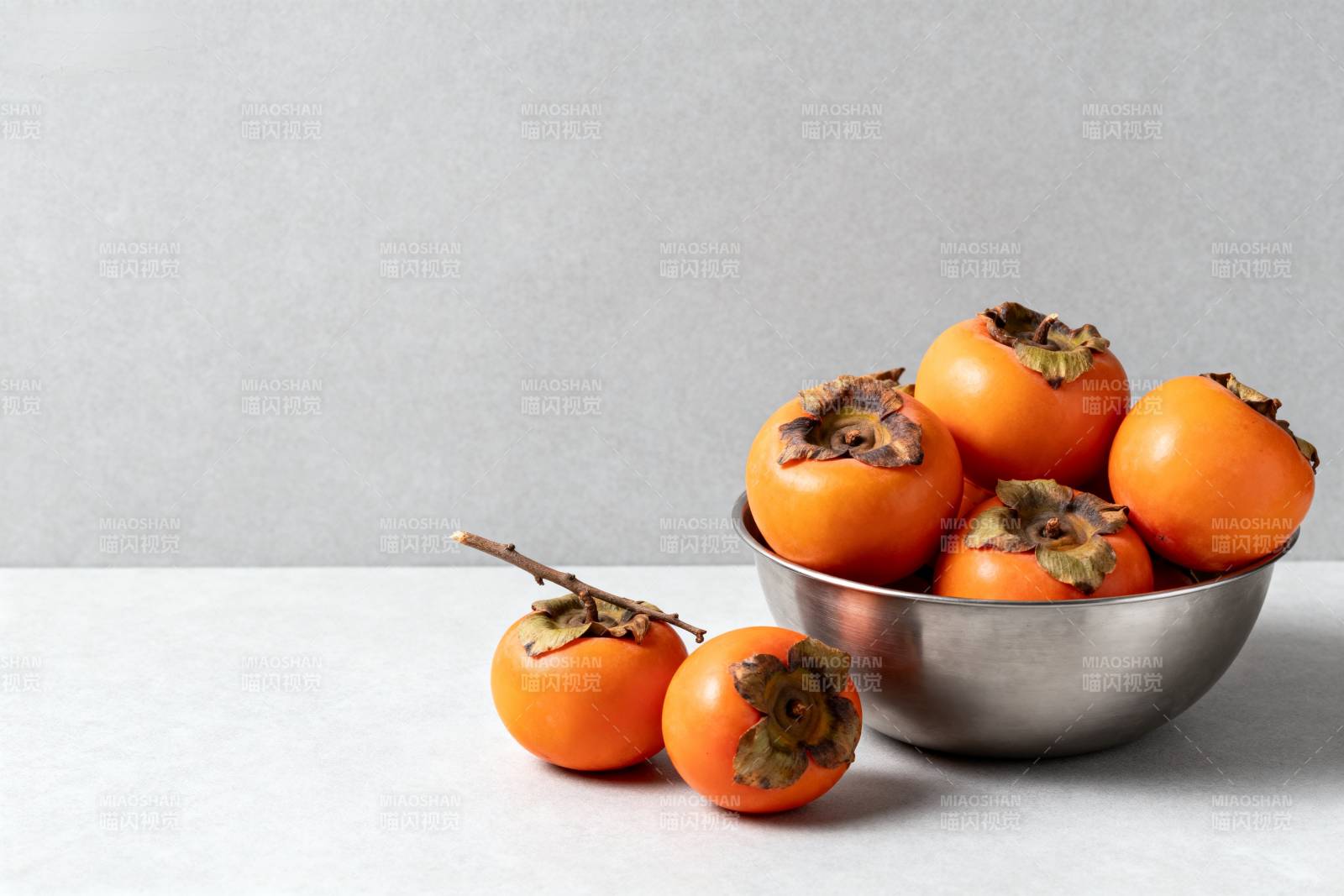 柿子静物图图片