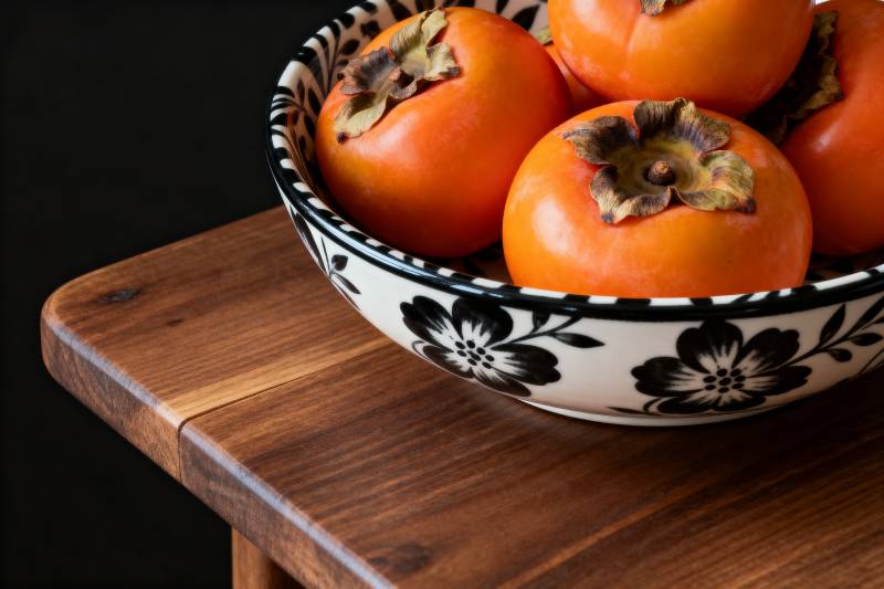 柿子静物图图片