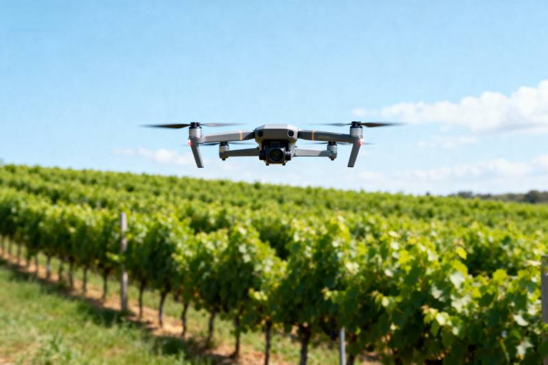 无人机巡检葡萄园图片