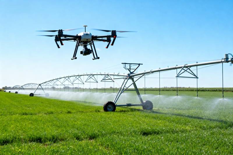 无人机农田喷洒图片