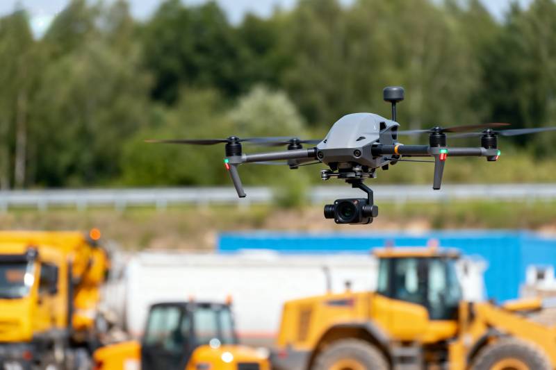 无人机施工现场巡检图片