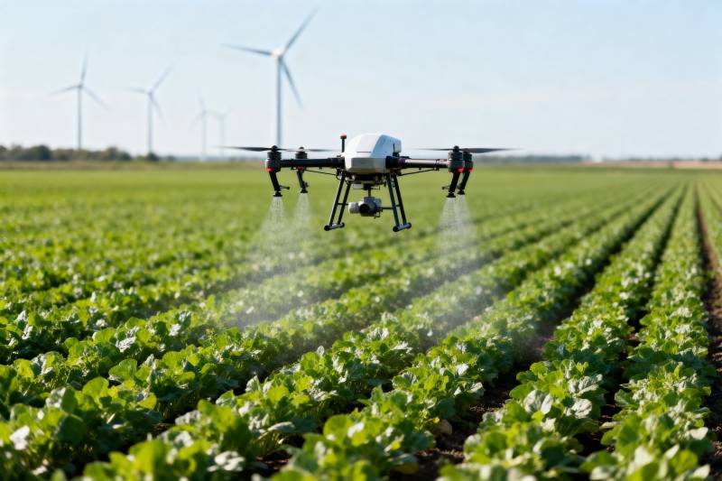 无人机农田喷洒图片