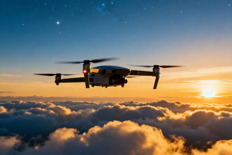 无人机翱翔云海图片