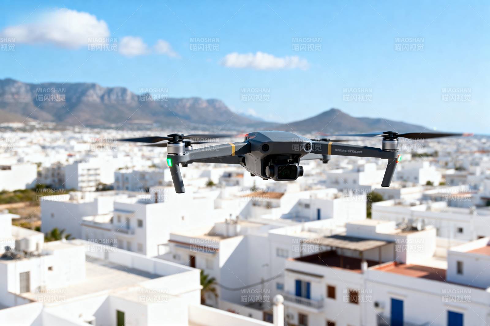 无人机飞越白城图片