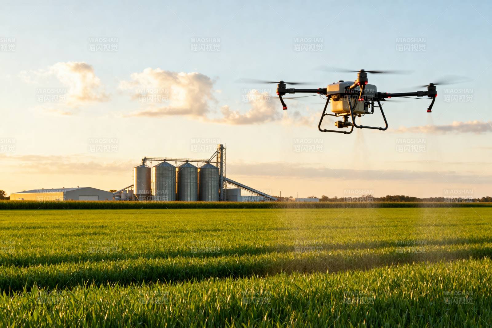 无人机农田作业图片