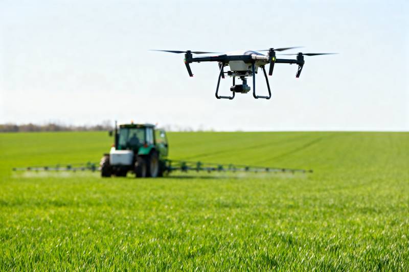 无人机农田作业图片