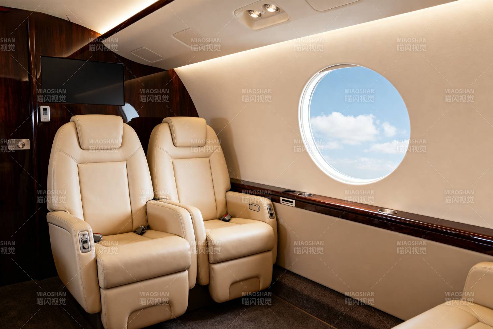 豪华私人飞机舱内景图片