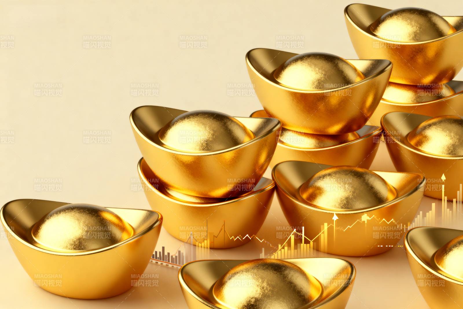 金元宝堆叠图图片