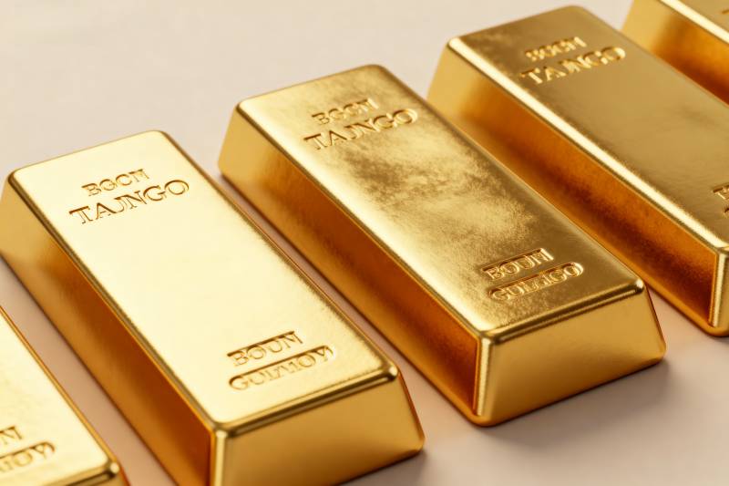 金条闪耀光芒图片