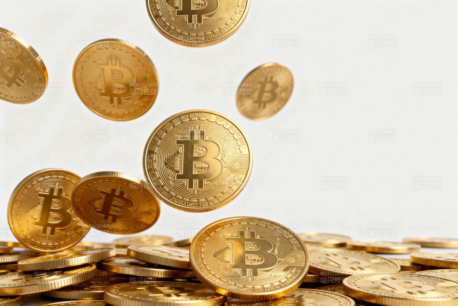 比特币金币飞舞图片