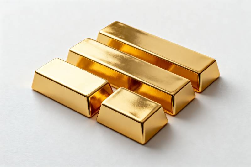 金条闪耀光芒图片