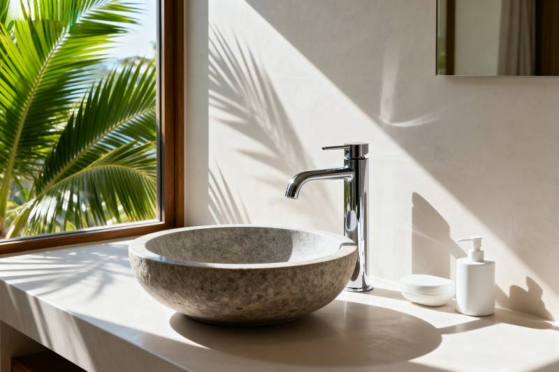 热带浴室阳光照图片