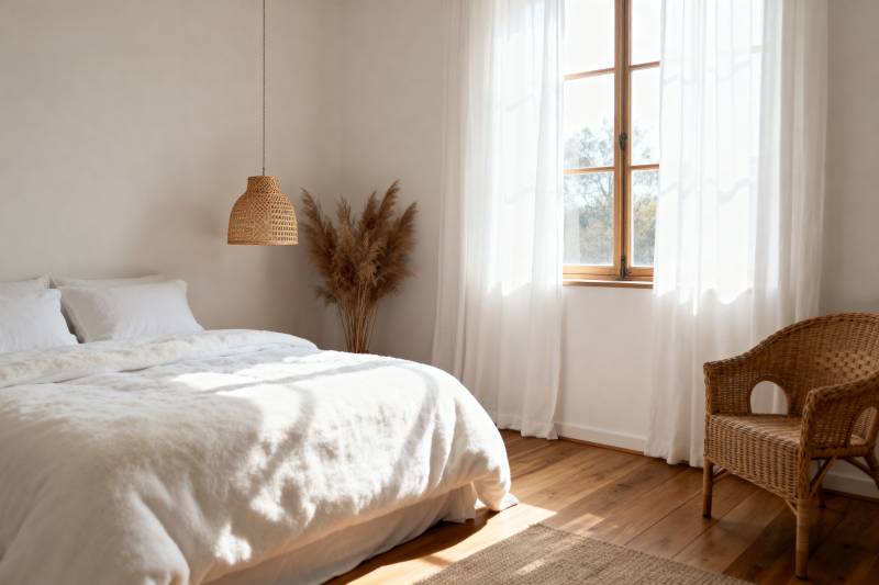 温馨卧室 阳光洒落图片