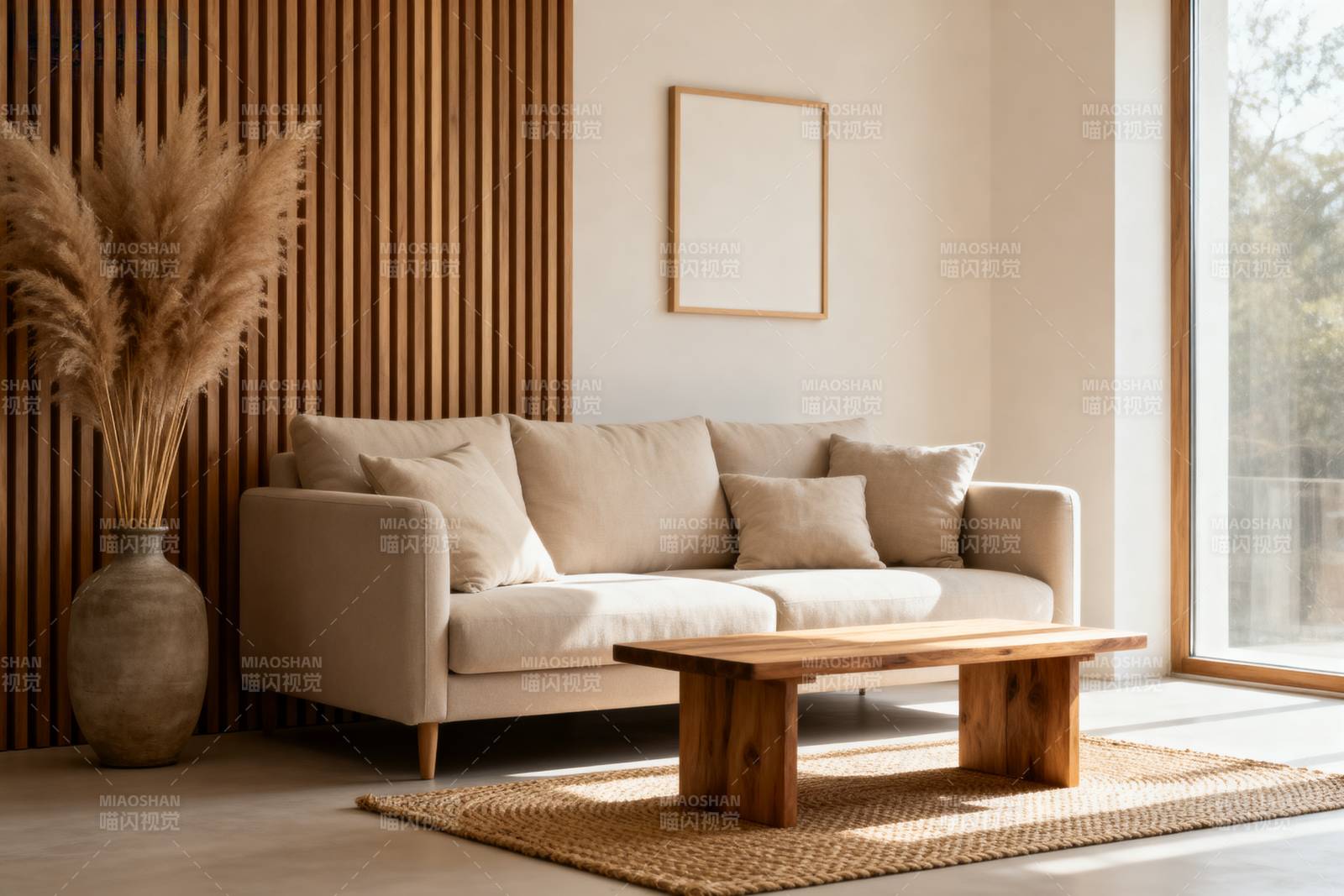 温馨现代客厅一角图片