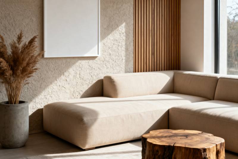 现代简约客厅一角图片