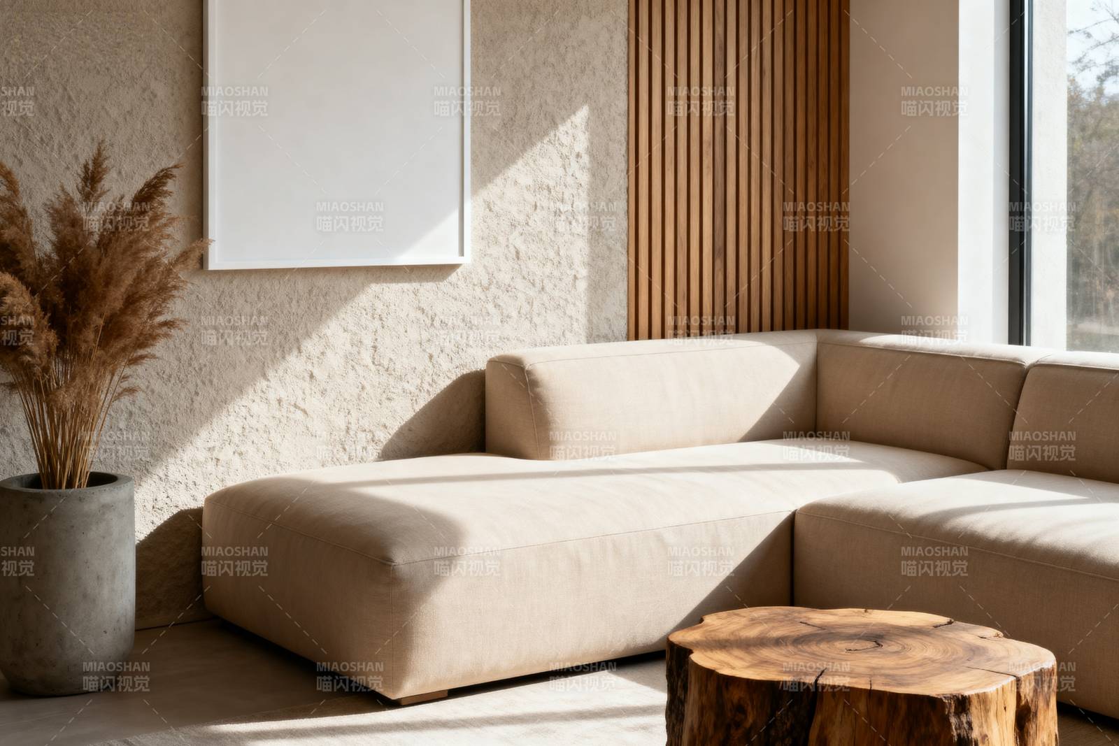 现代简约客厅一角图片