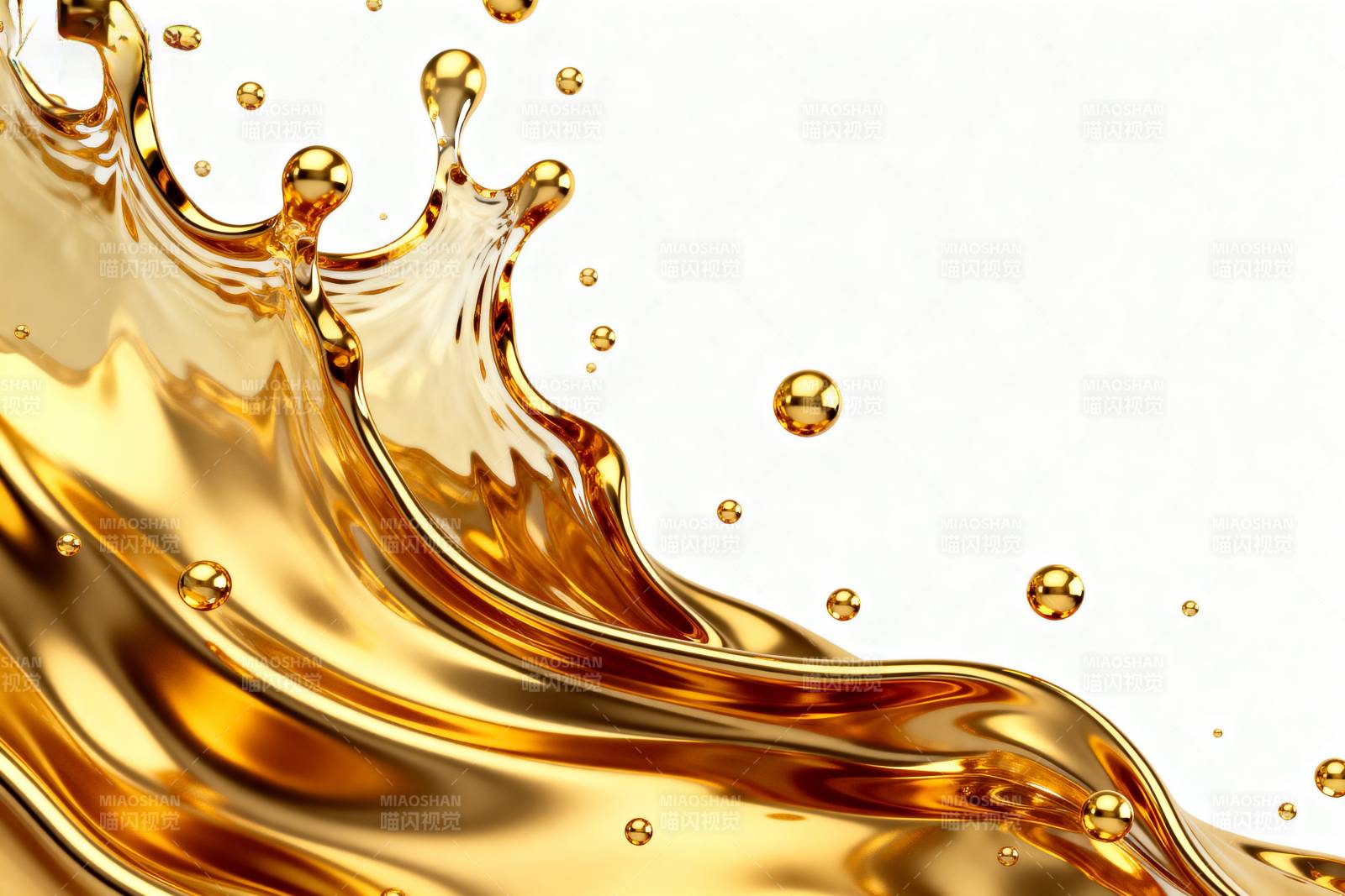 金色液体飞溅图片