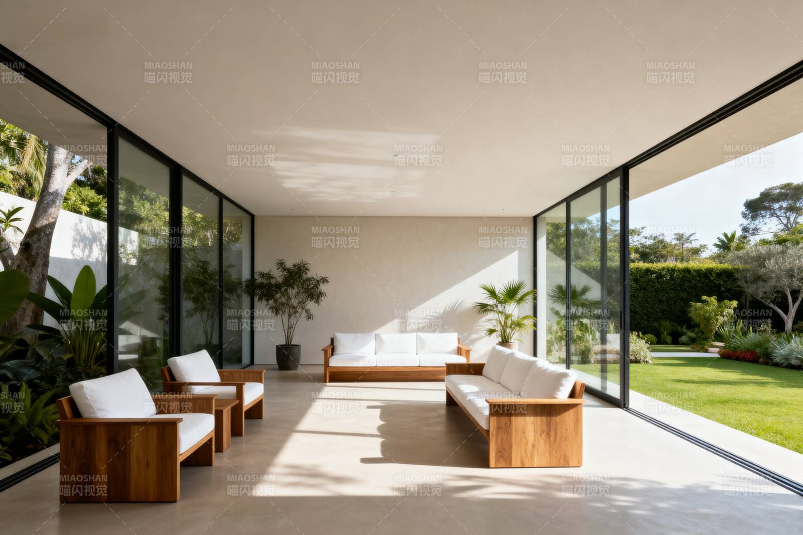 现代简约庭院客厅图片