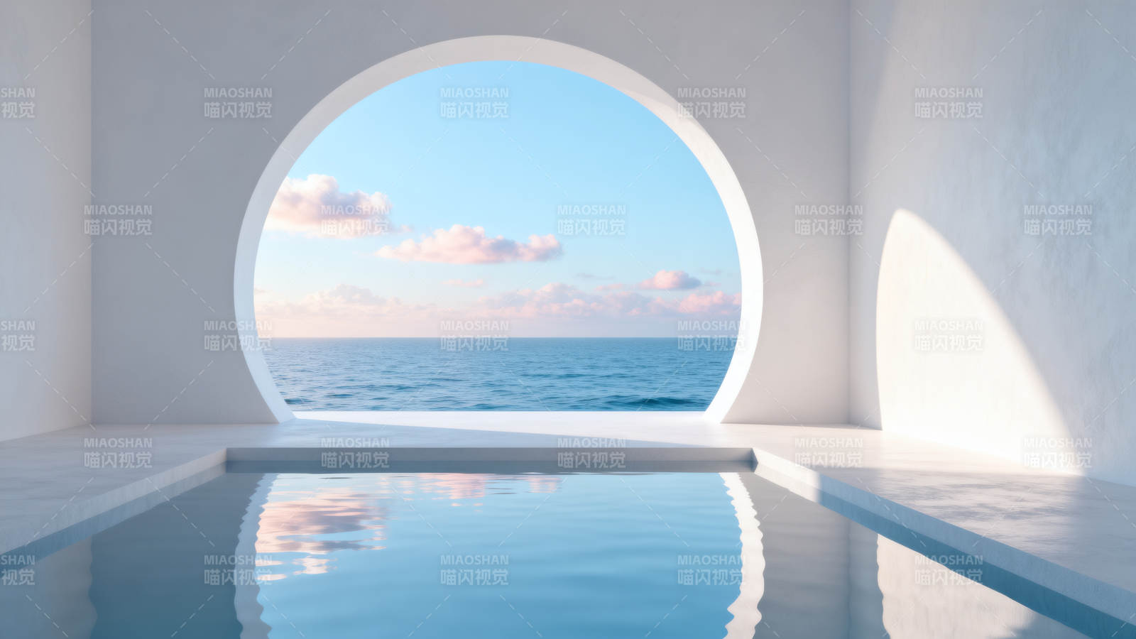 海景圆窗泳池图片