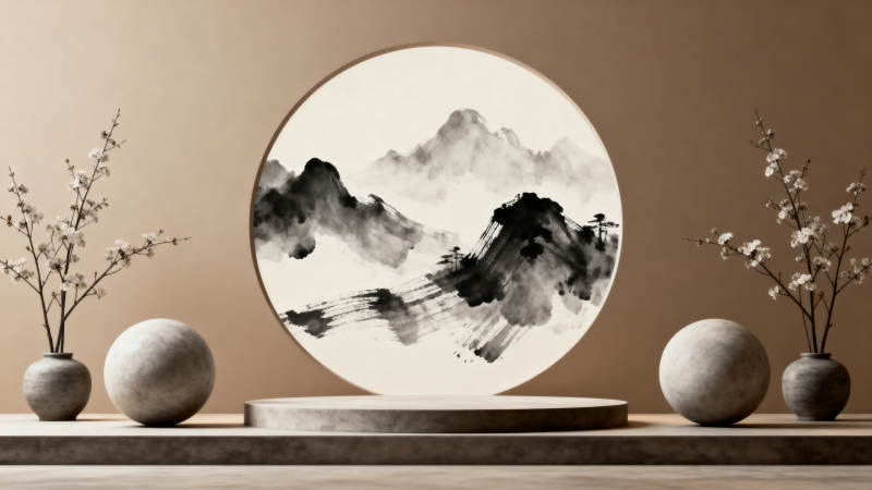 水墨山水雅境图片