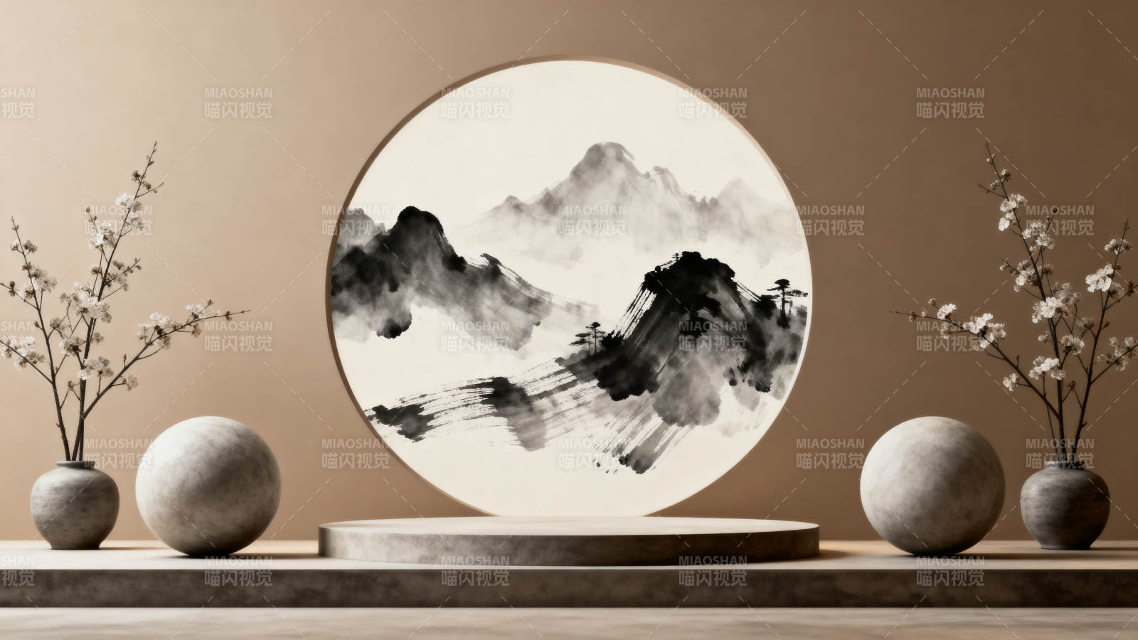 水墨山水雅境图片