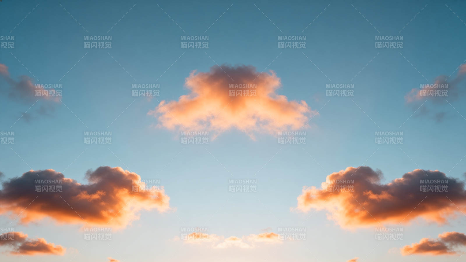 晚霞映云天图片