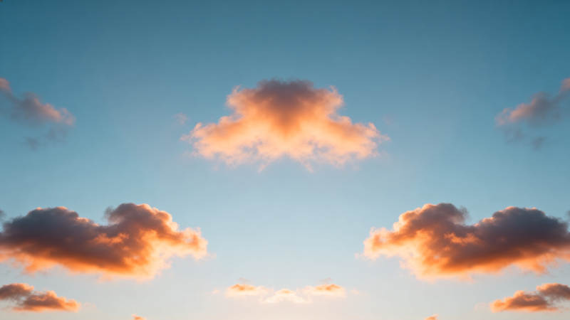 晚霞映云天图片