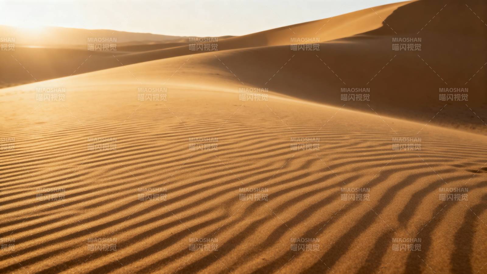 沙漠沙丘日出图片