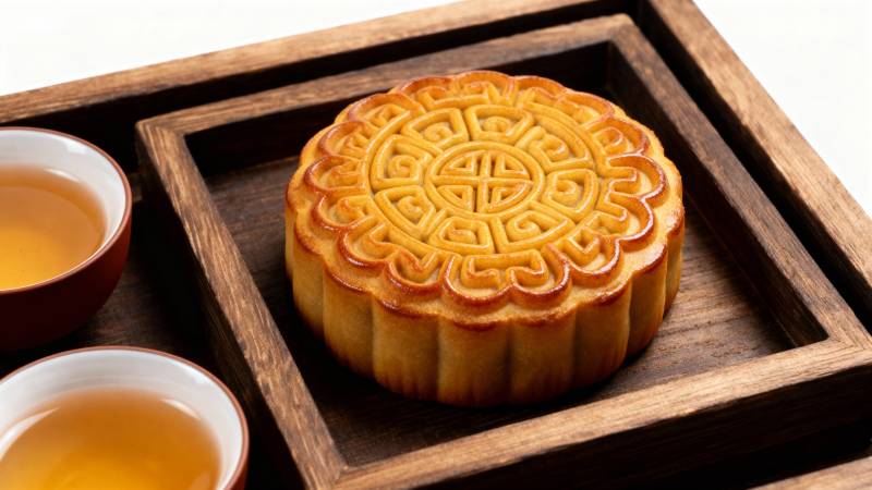 中秋月饼茶香伴图片