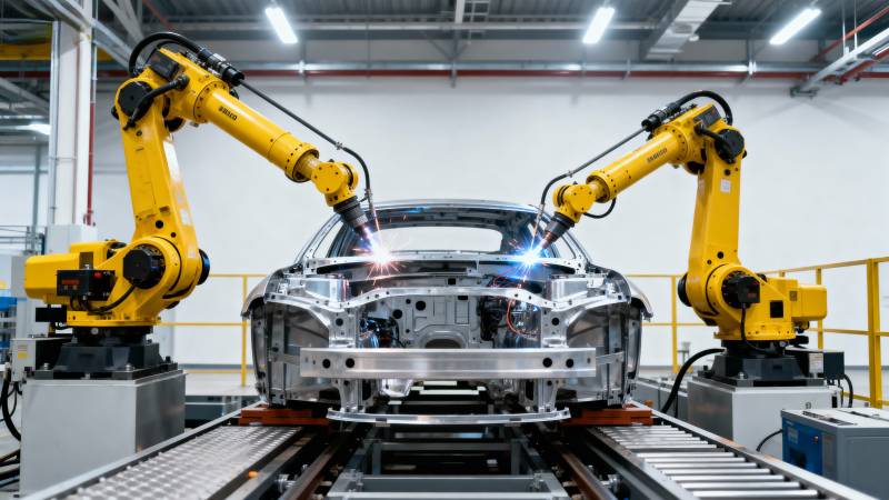 智能机器人焊接汽车图片