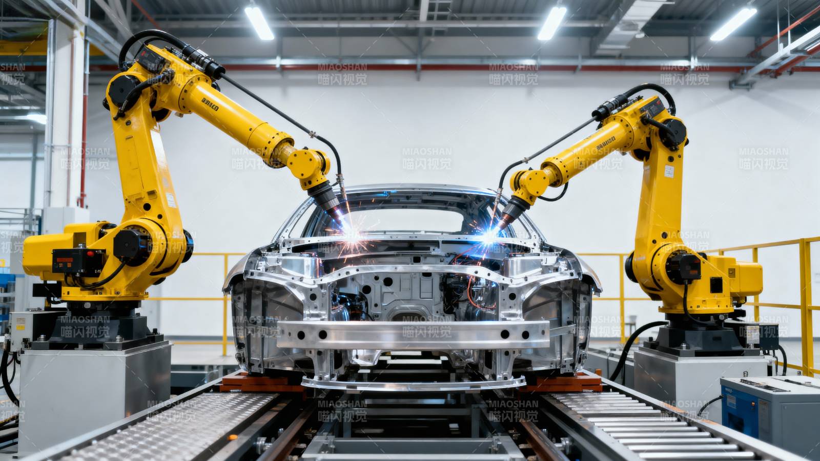智能机器人焊接汽车图片