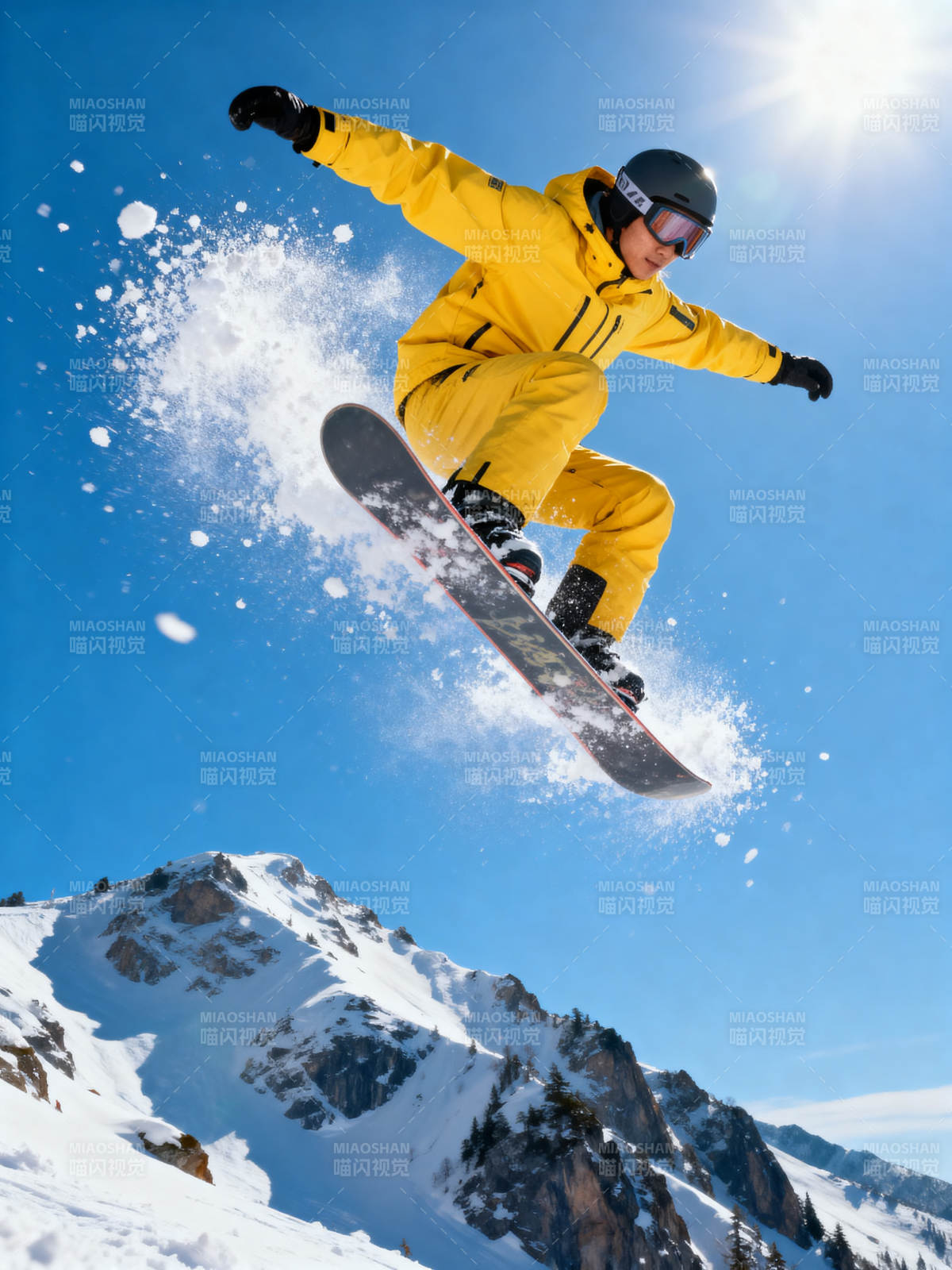 雪上飞驰 激情跃动图片