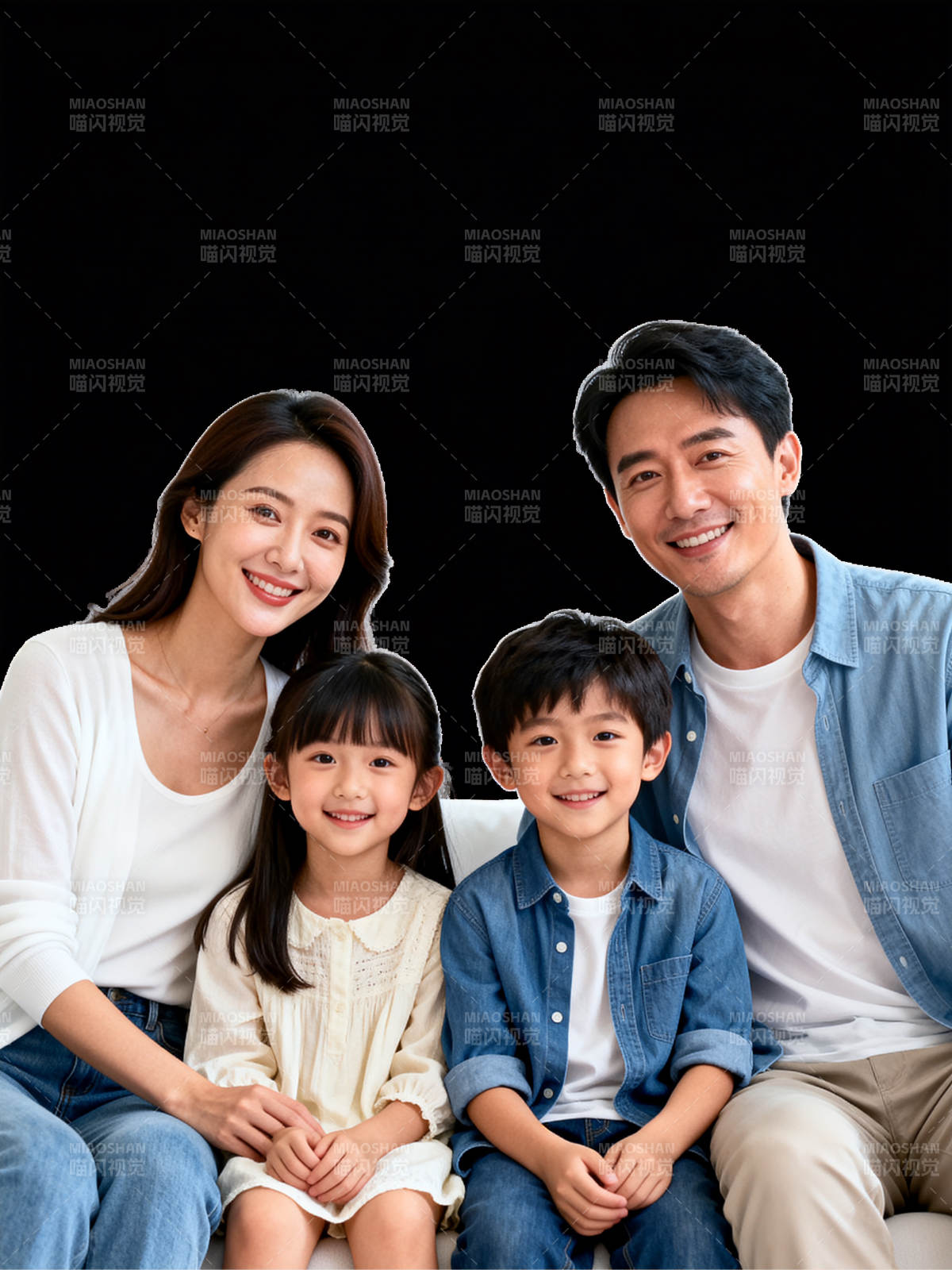 幸福一家四口图片