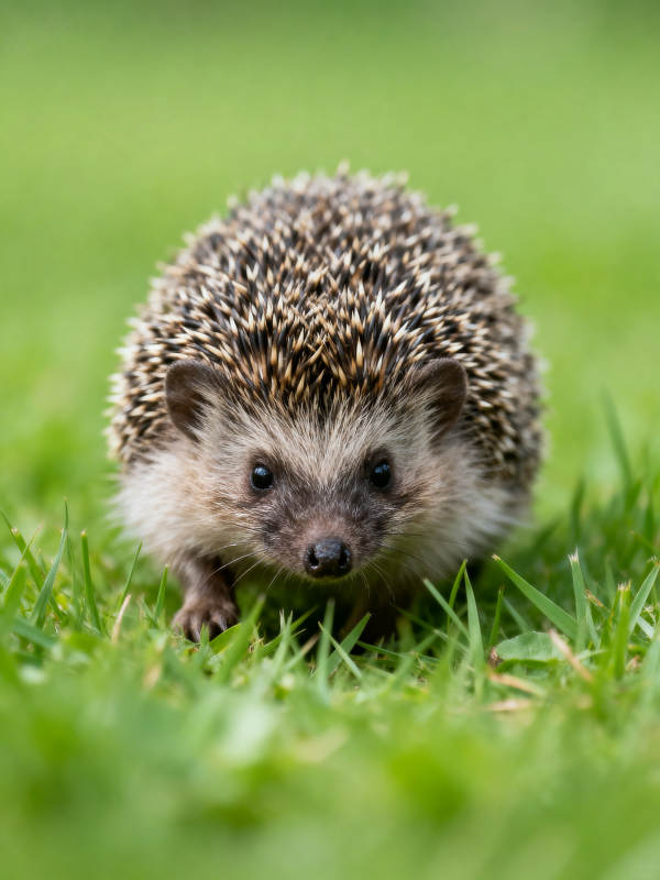 小刺猬在草地上图片