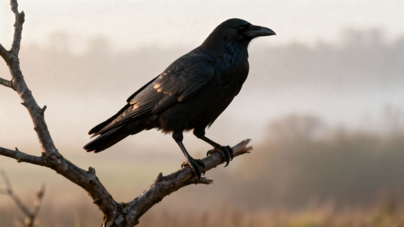 乌鸦栖枝头图片