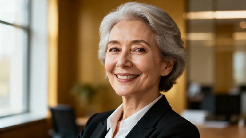 优雅职场女性微笑图片