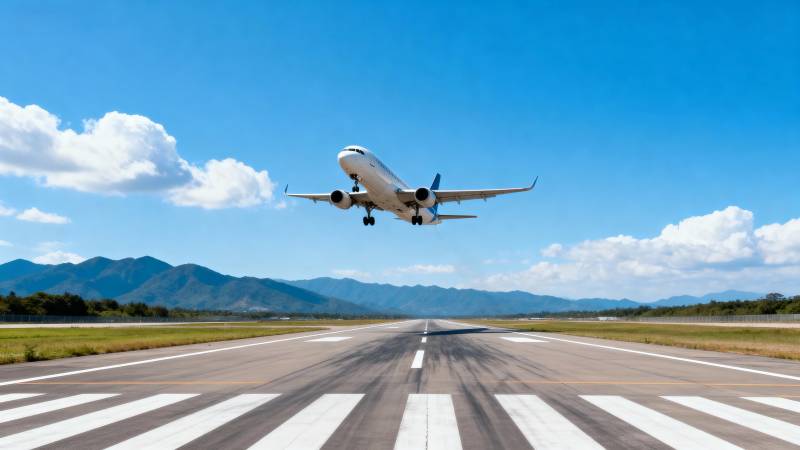 飞机起飞瞬间图片