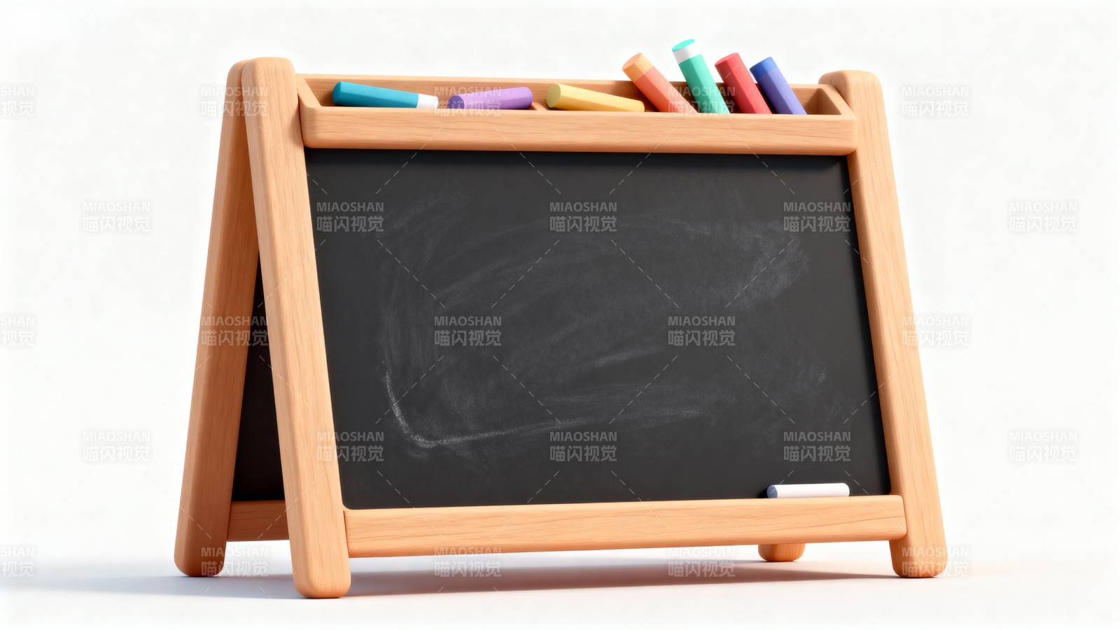 儿童黑板与彩笔图片