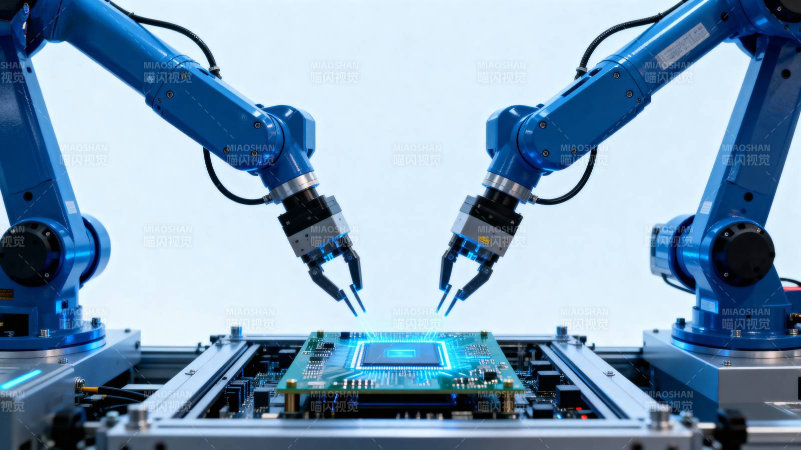机械臂精准组装芯片图片