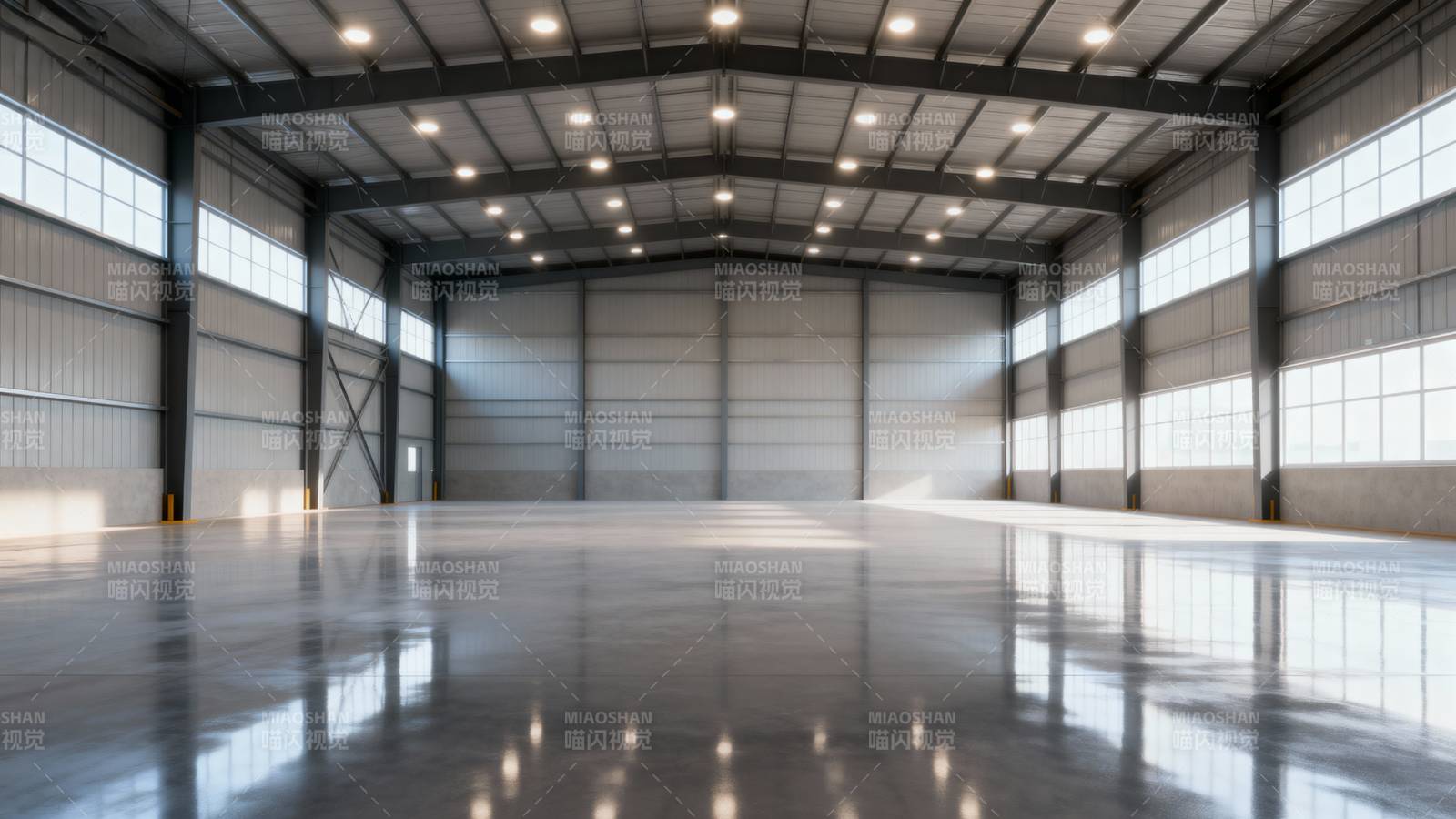 宽敞明亮的工业厂房图片