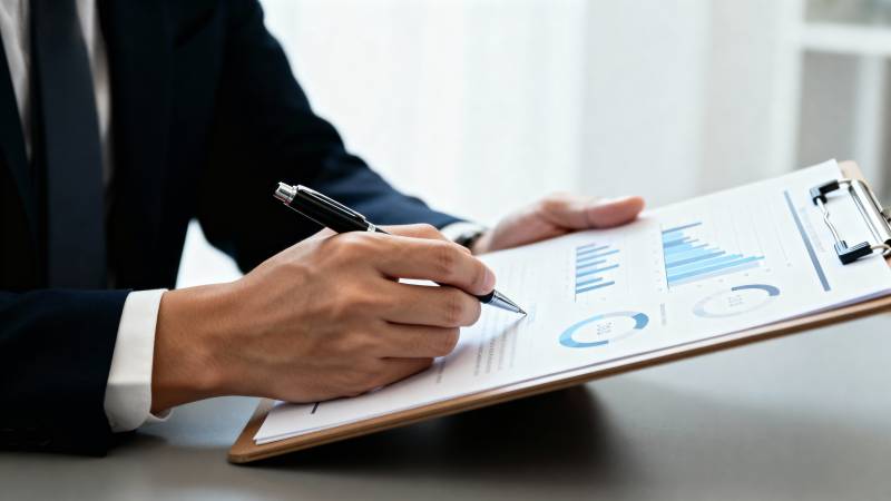 商务人士签署文件图片